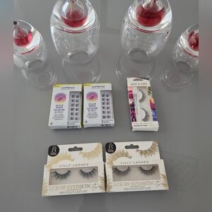 Bundle Of Luxury Synthetic Eyelashes - Black and Gold Packaging, Clusters